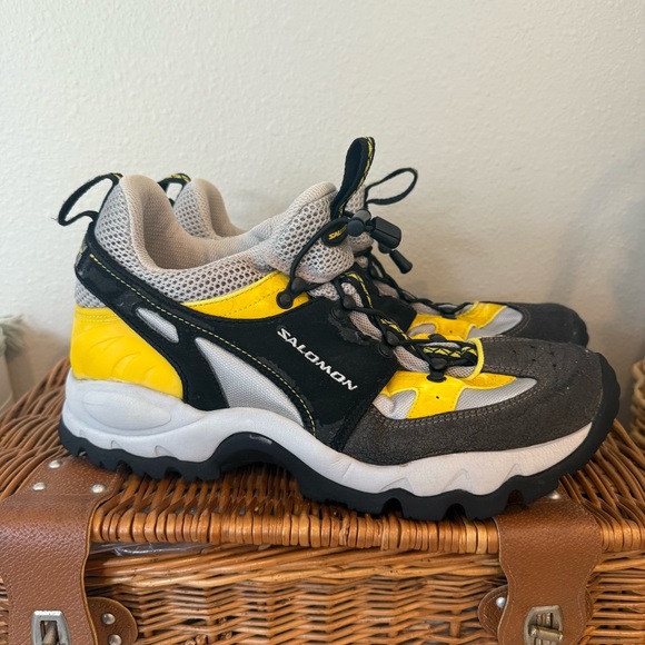 Salomon Raid All Terrain ContaGrip Hiking Shoes Mens US Size 11.5 Gray Yellow - Picture 1 of 10